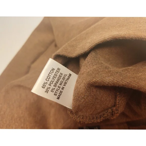 NWOT Heather Brown LABIJOU Bodycon Pencil Skirt S High Waist Stretch Midi / Knee - Picture 9 of 9